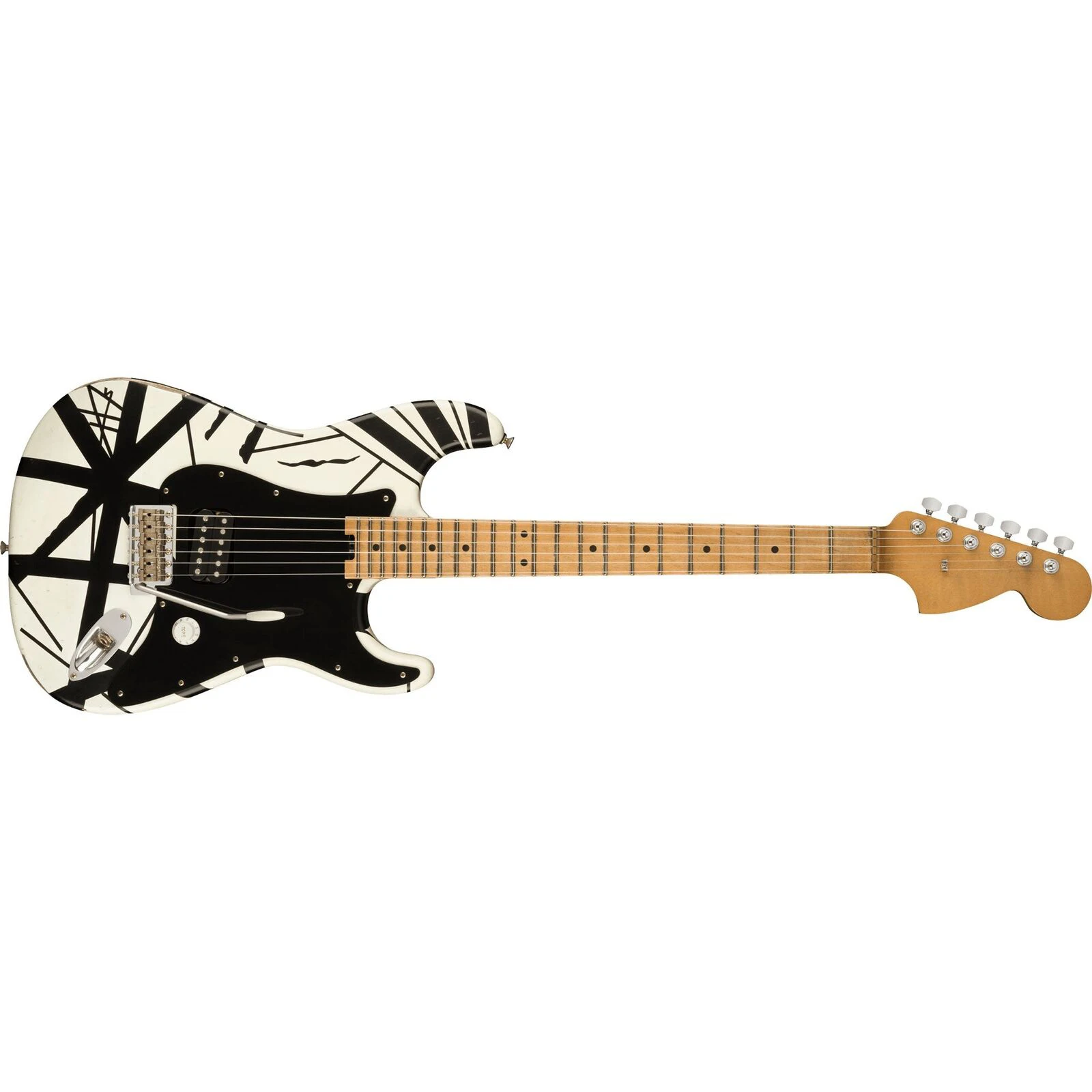 

Striped Series 78 Eruption White with Black Stripes Relic Guitar