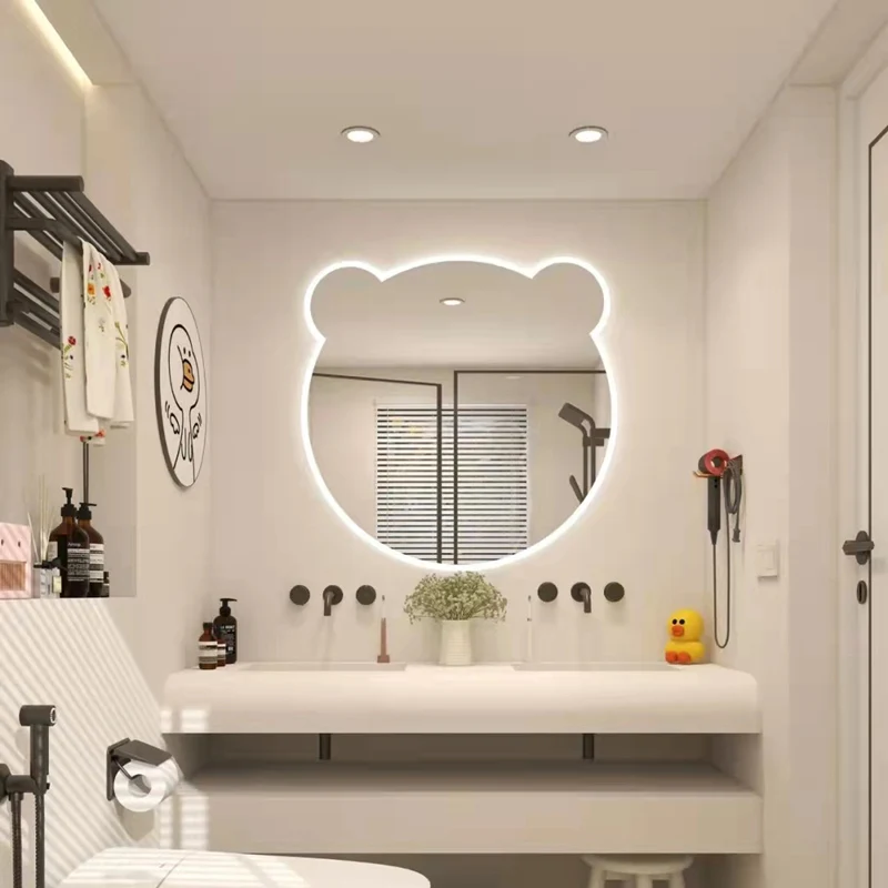 Wall Smart Bear Mirror Bathroom Cute Luminous Dressing Table Makeup Mirror Hairdressing Espelhos De Banho Aesthetic Mirror EB5JZ
Wall Smart Bear Mirror Bathroom Cute Luminous Dressing Table Makeup Mirror Hairdressing Espelhos De Banho Aesthetic Mirror EB5JZ