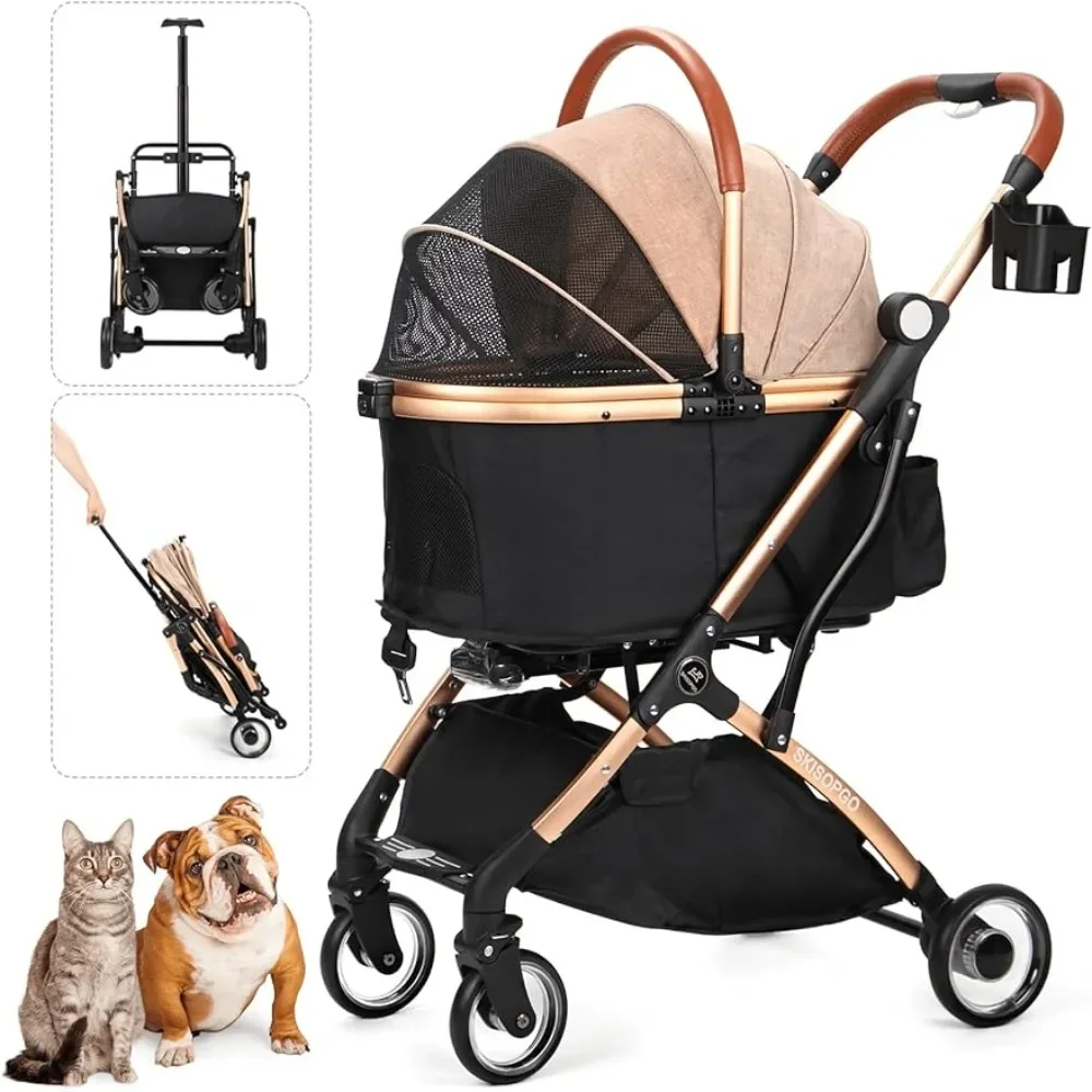 Push Button Dog Pet Stroller No-Zip With Detachable Carrier 3 in 1 Foldable Pet Stroller for Small Medium Dogs Cats Car Trolley
Push Button Dog Pet Stroller No-Zip With Detachable Carrier 3 in 1 Foldable Pet Stroller for Small Medium Dogs Cats Car Trolley