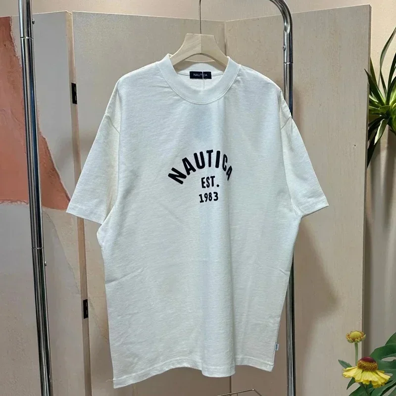 NAUTICA Short Sleeve Lette Embroidery LOGO T-shirt High Quality Cotton Nautica Top Tee Men Women Streetwear
NAUTICA Short Sleeve Lette Embroidery LOGO T-shirt High Quality Cotton Nautica Top Tee Men Women Streetwear