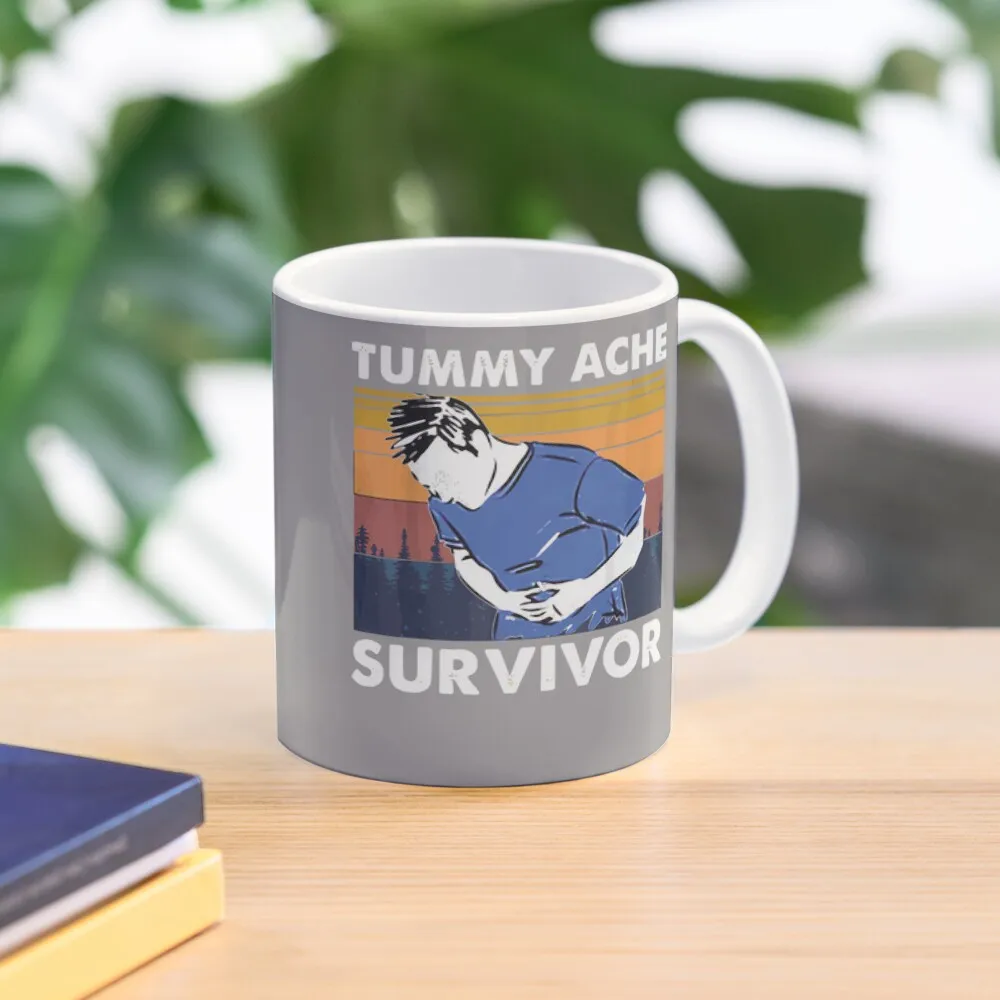 

Vintage Tummy Ache Survivor Coffee Mug Customizable Cups Cute And Different Cups Cold And Hot Thermal Glasses Beautiful Teas Mug