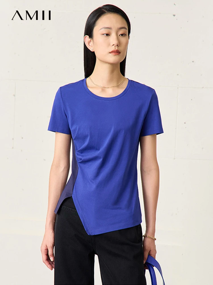 AMII Minimalism T Shirt for Women Color Block Cotton 2023 Summer New Split Female Tops Slim Short Sleeves Lady Clothing 12342230
AMII Minimalism T Shirt for Women Color Block Cotton 2023 Summer New Split Female Tops Slim Short Sleeves Lady Clothing 12342230