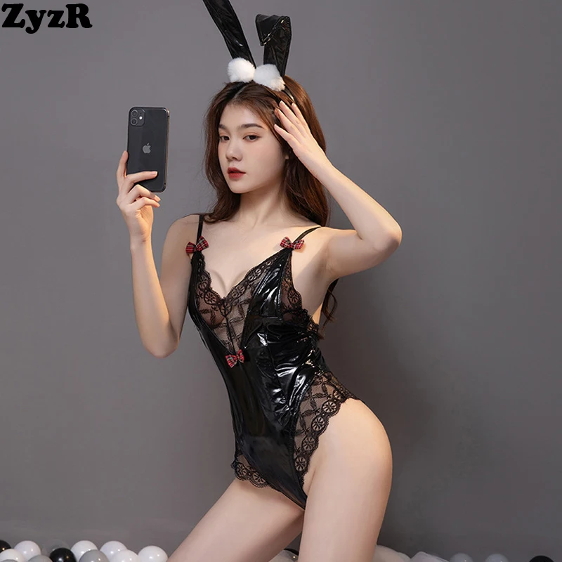 ZyzR Nightclub Bar Bunny Girl Temptation Uniform Women Lace Leather Backless Bodysuit Sexy Lingerie Pajamas Erotic Costumes
ZyzR Nightclub Bar Bunny Girl Temptation Uniform Women Lace Leather Backless Bodysuit Sexy Lingerie Pajamas Erotic Costumes