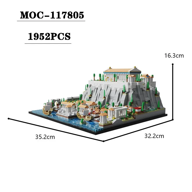 Building Block MOC-117805 Ancient Architecture Acropolis City Model 1952PCS Adult and Children's Birthday Christmas Toy Gifts
Building Block MOC-117805 Ancient Architecture Acropolis City Model 1952PCS Adult and Children's Birthday Christmas Toy Gifts