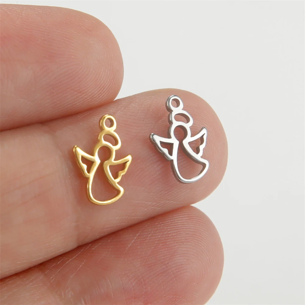 5pcs/Lot Hollow Angel Charms For Jewelry Making Stainless Steel Necklace Earrings Tiny Charm Diy Bracelet Pendants Accessories
5pcs/Lot Hollow Angel Charms For Jewelry Making Stainless Steel Necklace Earrings Tiny Charm Diy Bracelet Pendants Accessories