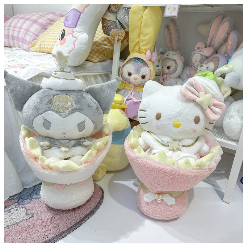 Kawaii аниме Sanrioed букет Kuromi Hellokittys плюшевые игрушки милые Мультяшные животные мягкая плюшевая кукла подарок девочке на день рождения
Kawaii аниме Sanrioed букет Kuromi Hellokittys плюшевые игрушки милые Мультяшные животные мягкая плюшевая кукла подарок девочке на день рождения