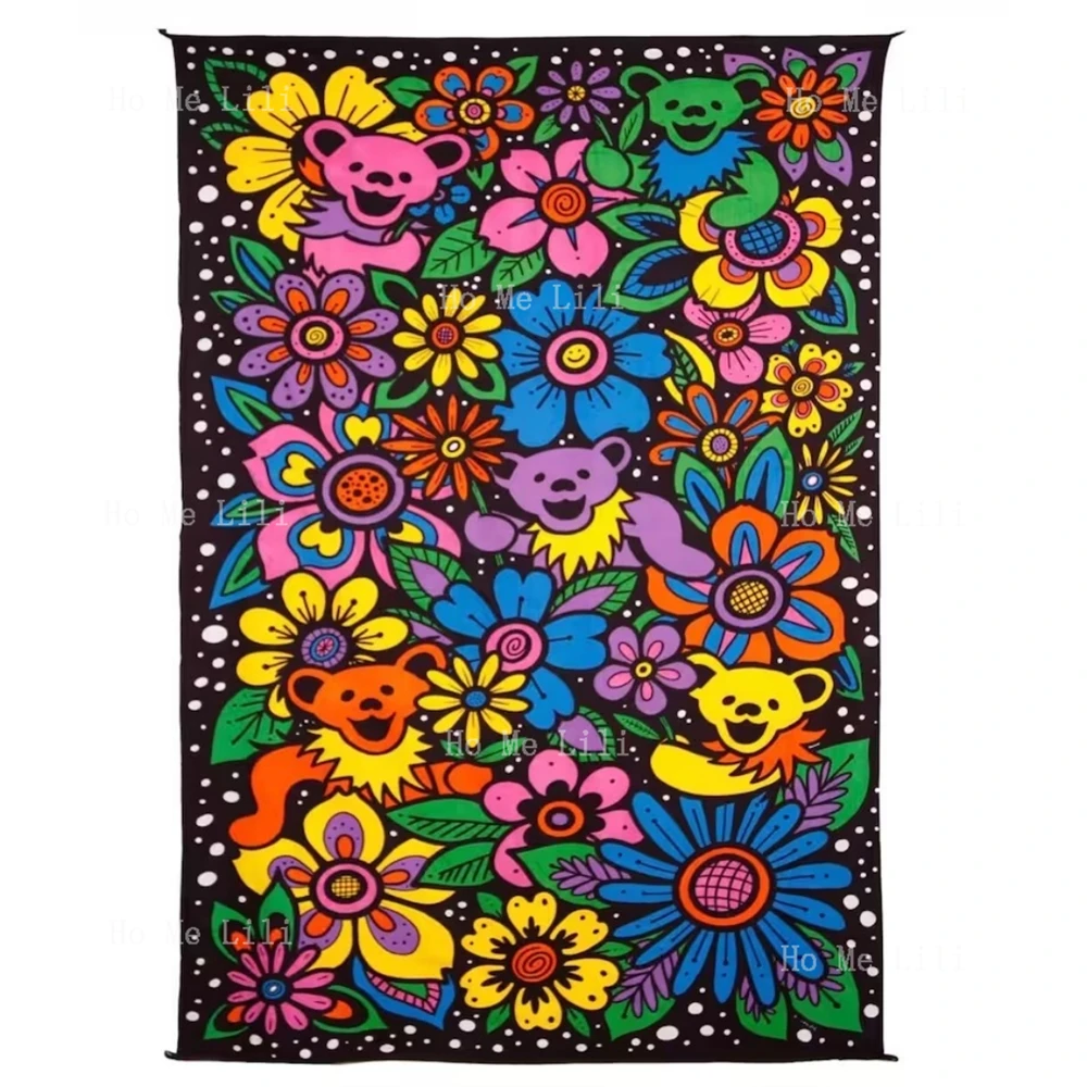 Grateful For The Power Of The Dead Flower Dancing Bear Psychedelic Wall Decoration Tapestry
Grateful For The Power Of The Dead Flower Dancing Bear Psychedelic Wall Decoration Tapestry
