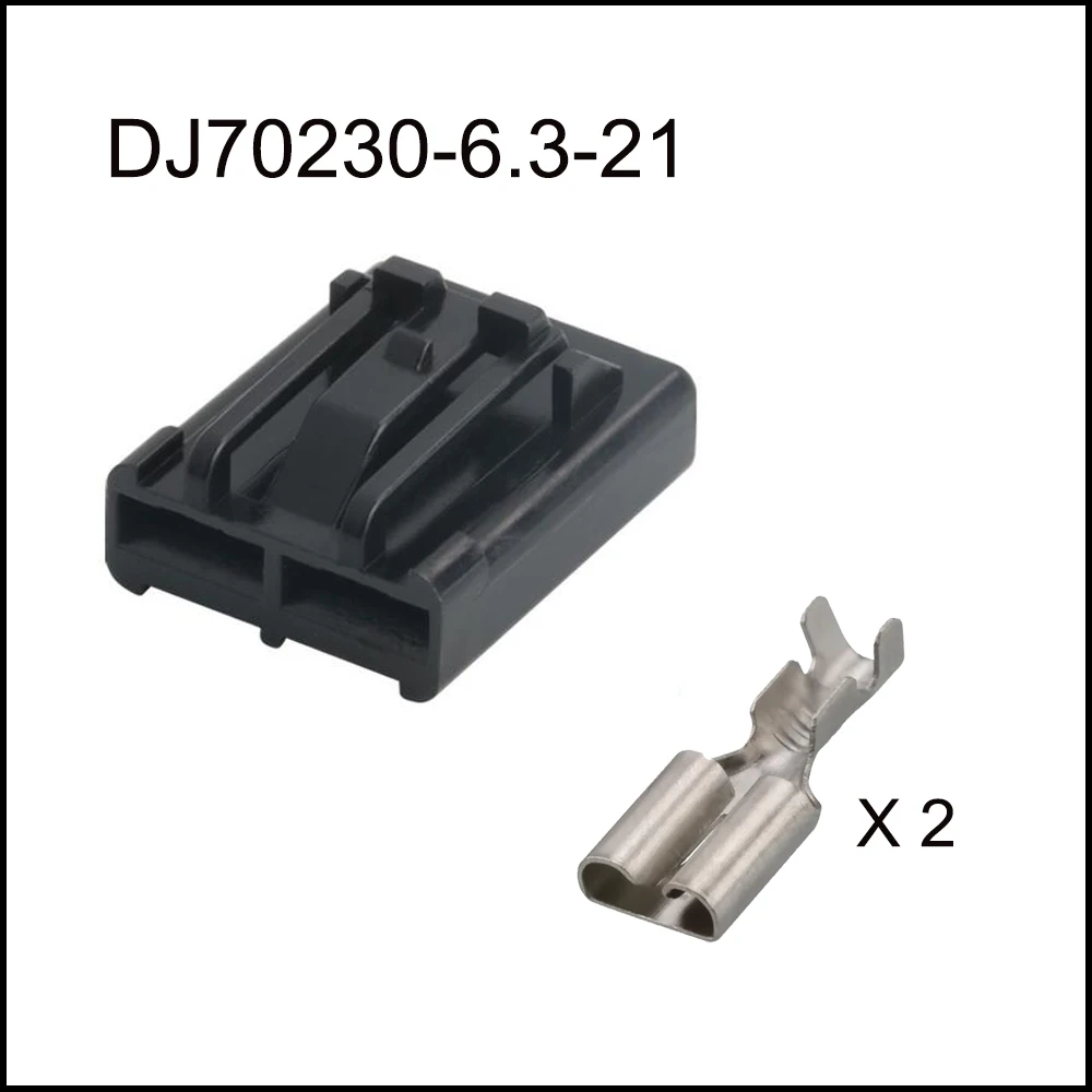 

200SET DJ70230-6.3-21 auto Waterproof cable connector 2 pin automotive Plug famale male socket Includes terminal seal