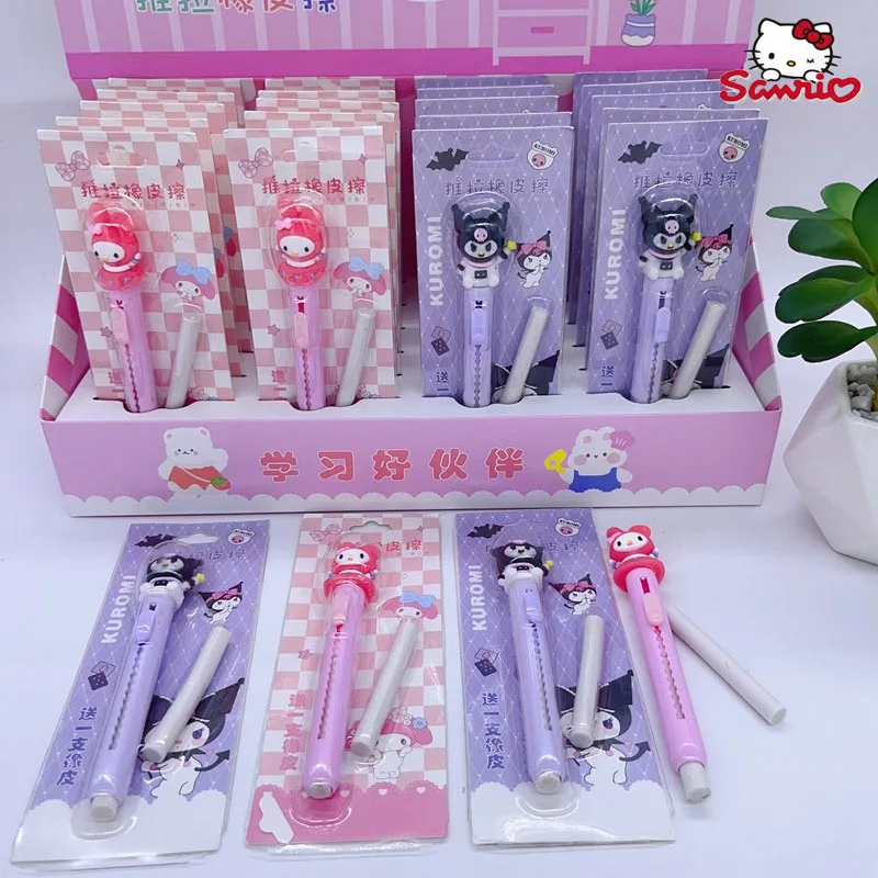 24 шт./коробка Sanrio мультфильм Push-pull ластик со сменным стержнем карандаш ластик для студентов портативная высокая эстетика
24 шт./коробка Sanrio мультфильм Push-pull ластик со сменным стержнем карандаш ластик для студентов портативная высокая эстетика