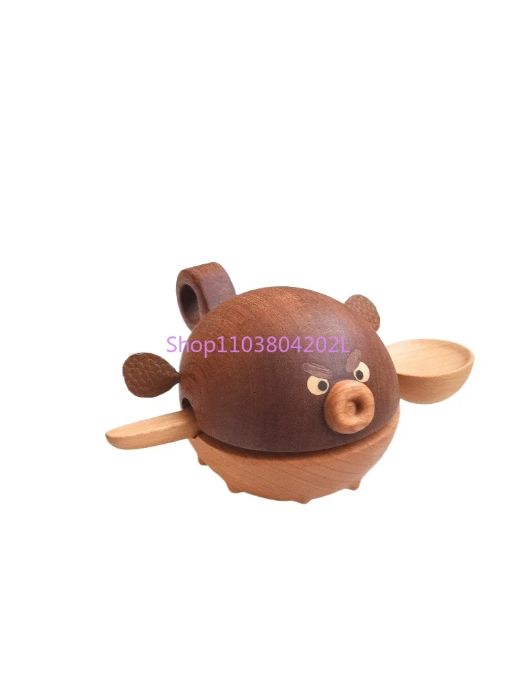 Desktop ornaments: Angry pufferfish, cute healing mood of solid wood fish, meditation decoration toys, creative gifts 
Desktop ornaments: Angry pufferfish, cute healing mood of solid wood fish, meditation decoration toys, creative gifts