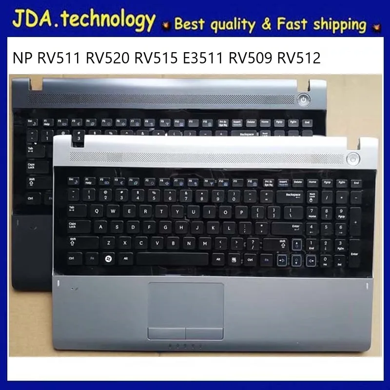 

MEIARROW New/Org For Samsung NP RV509 RV511 RV515 RV520 E3511 palmrest US UK RU BR LA SP GR keyboard Upper cover C shell