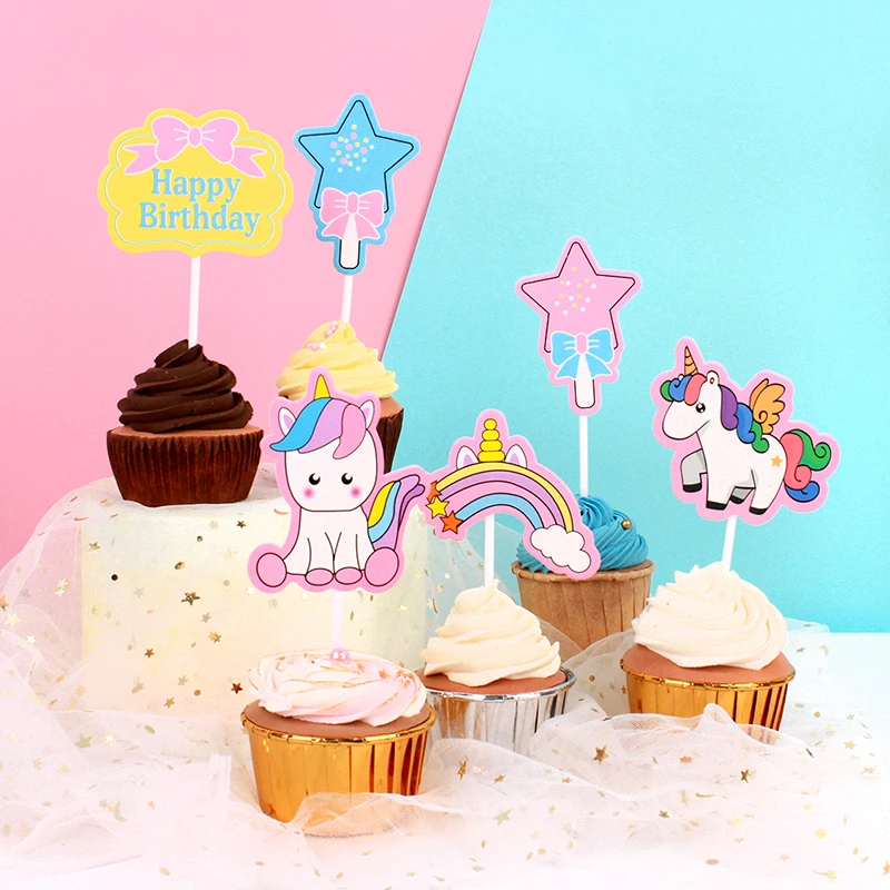 

Радужная звезда, топпер для торта, флаг для детей на день рождения, свадьба, Топпер для кекса, лошадь, праздничный флаг для выпечки, Baby Shower, украшение для торта «сделай сам», розовый