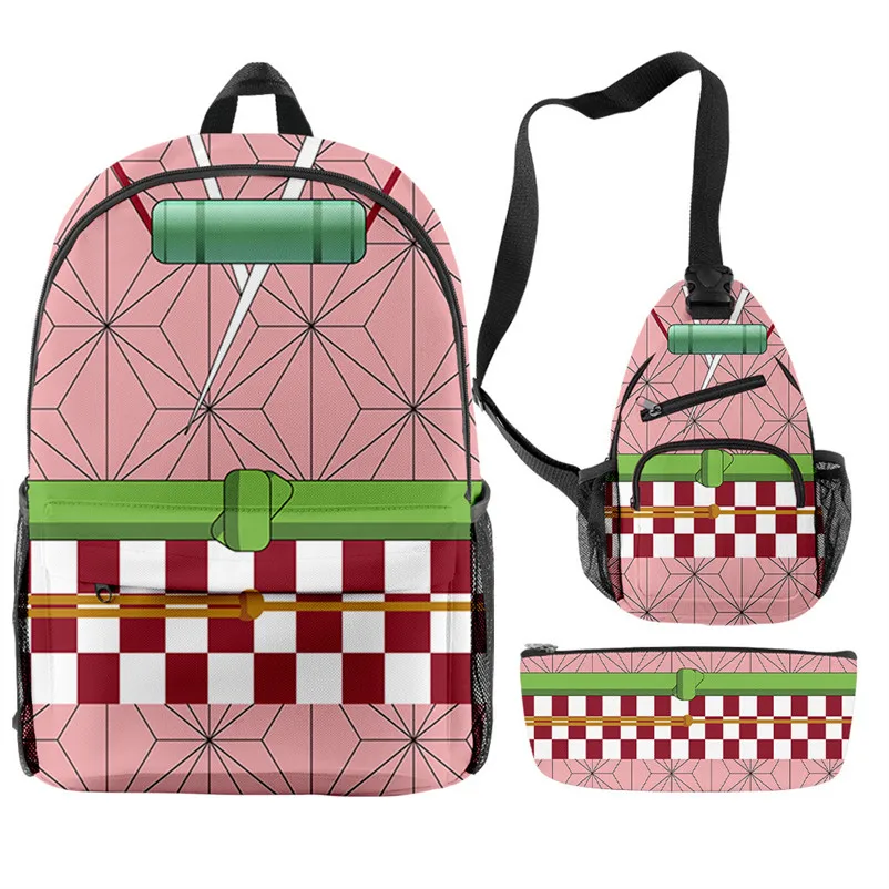 Youthful Anime Kimetsu No Yaiba Nezuko 3pcs/Set Backpack 3D Print Bookbag Laptop Daypack Backpacks Chest Bags Pencil Case
Youthful Anime Kimetsu No Yaiba Nezuko 3pcs/Set Backpack 3D Print Bookbag Laptop Daypack Backpacks Chest Bags Pencil Case