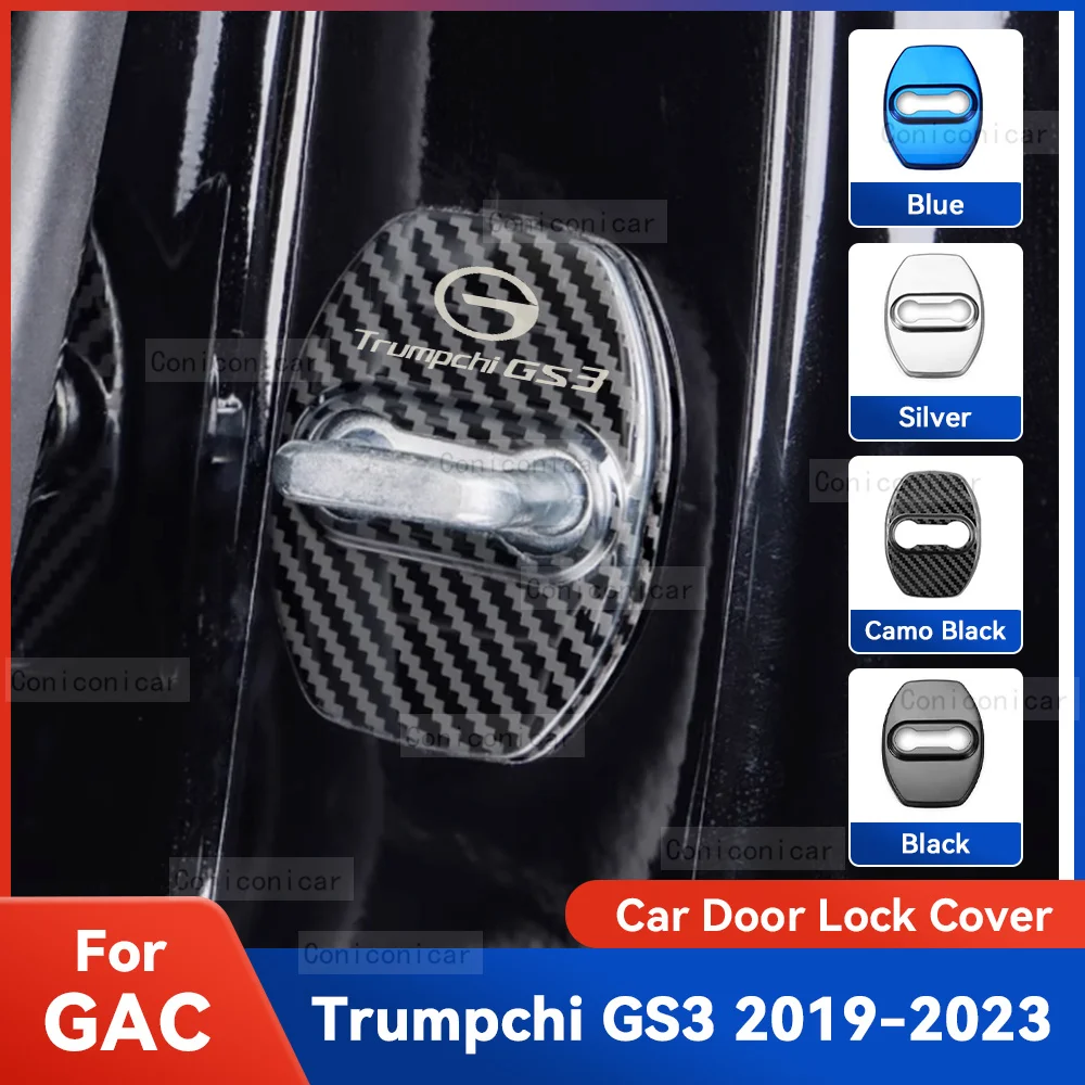

Auto Car Door Lock Protect Cover Emblems Case Stainless Steel Decoration For GAC Trumpchi GS3 2019-2023 Protection Accessories