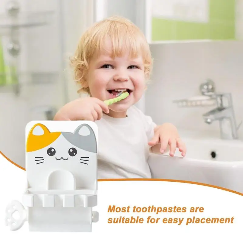 

Toothpaste Dispenser Wall Mount Toothbrush Holder Manual Tube Squeezers Punch Free Toothpaste Squeezer For Hotel Bathroom