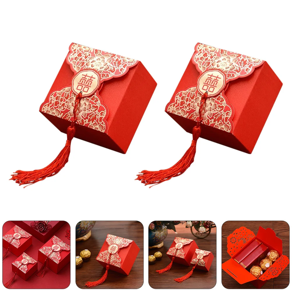 

Exquisite Packing Gift Box Red Gift Candy Case Portable Wedding Candy Box Candy Box Candy Bag Wedding Supplies Gift Box