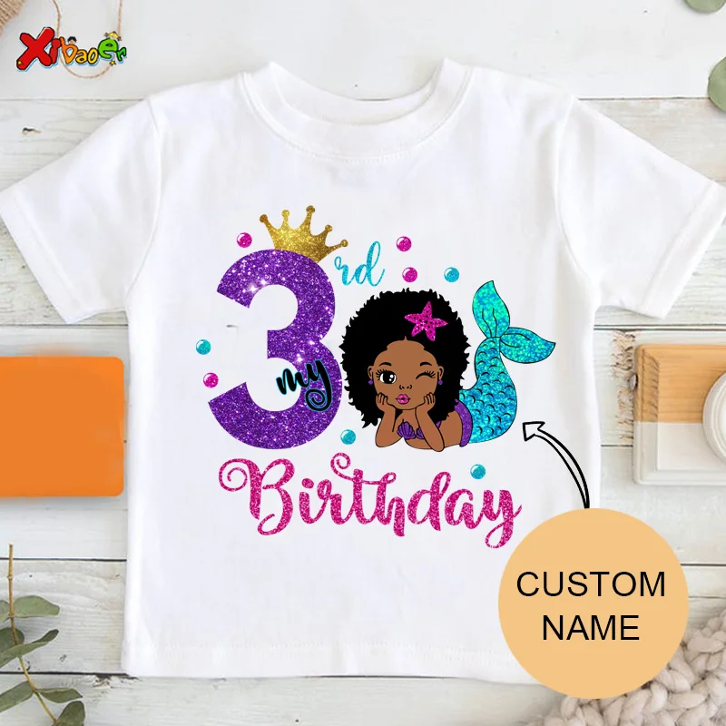 Mermaid Birthday Girl T Shirt Black Princess T Shirt Funny Shirt for Girl Summer Baby Children's Short Sleeve Teen Girl Clothing
Mermaid Birthday Girl T Shirt Black Princess T Shirt Funny Shirt for Girl Summer Baby Children's Short Sleeve Teen Girl Clothing