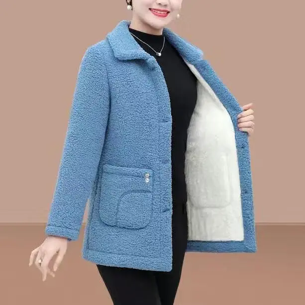 winter coat, thickened lamb fur, coat, 50 year old middle-aged lady, loose and large grain wool casacos de inverno feminino
winter coat, thickened lamb fur, coat, 50 year old middle-aged lady, loose and large grain wool casacos de inverno feminino