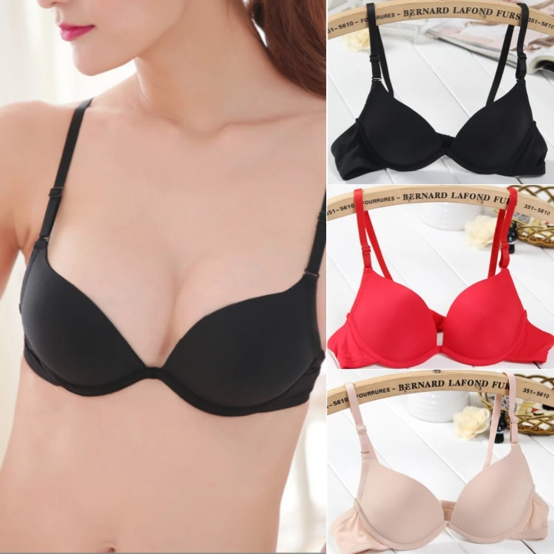 

32 34 36 38 AB Cup Super Push Up Bra For Small Breast Young Girl Sexy Bra Lady Women Small Chest Deep u Girl Bra