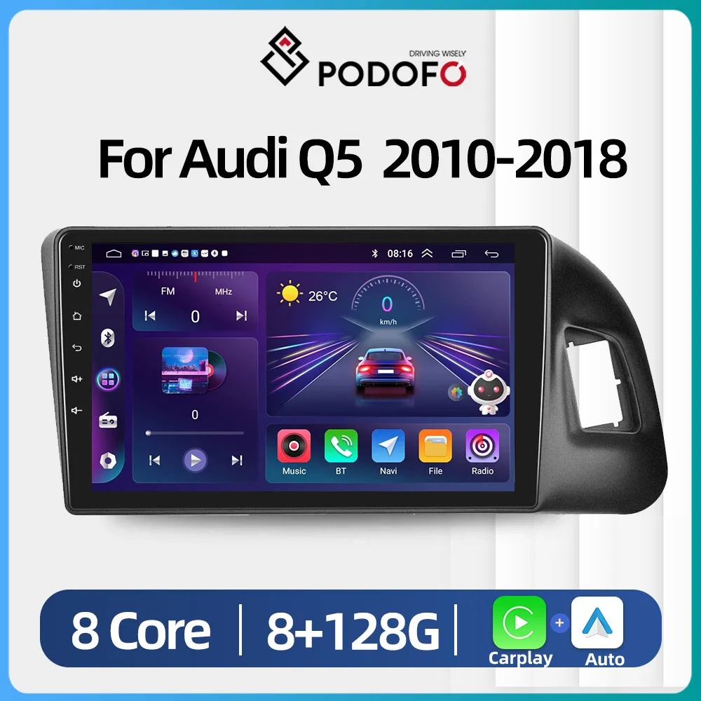 Автомагнитола Podofo, 2 Din, Android, мультимедийный видеоплеер для Audi Q5 2010-2018, GPS-навигация, 2 Din, Carplay, автостерео, без DVD
Автомагнитола Podofo, 2 Din, Android, мультимедийный видеоплеер для Audi Q5 2010-2018, GPS-навигация, 2 Din, Carplay, автостерео, без DVD