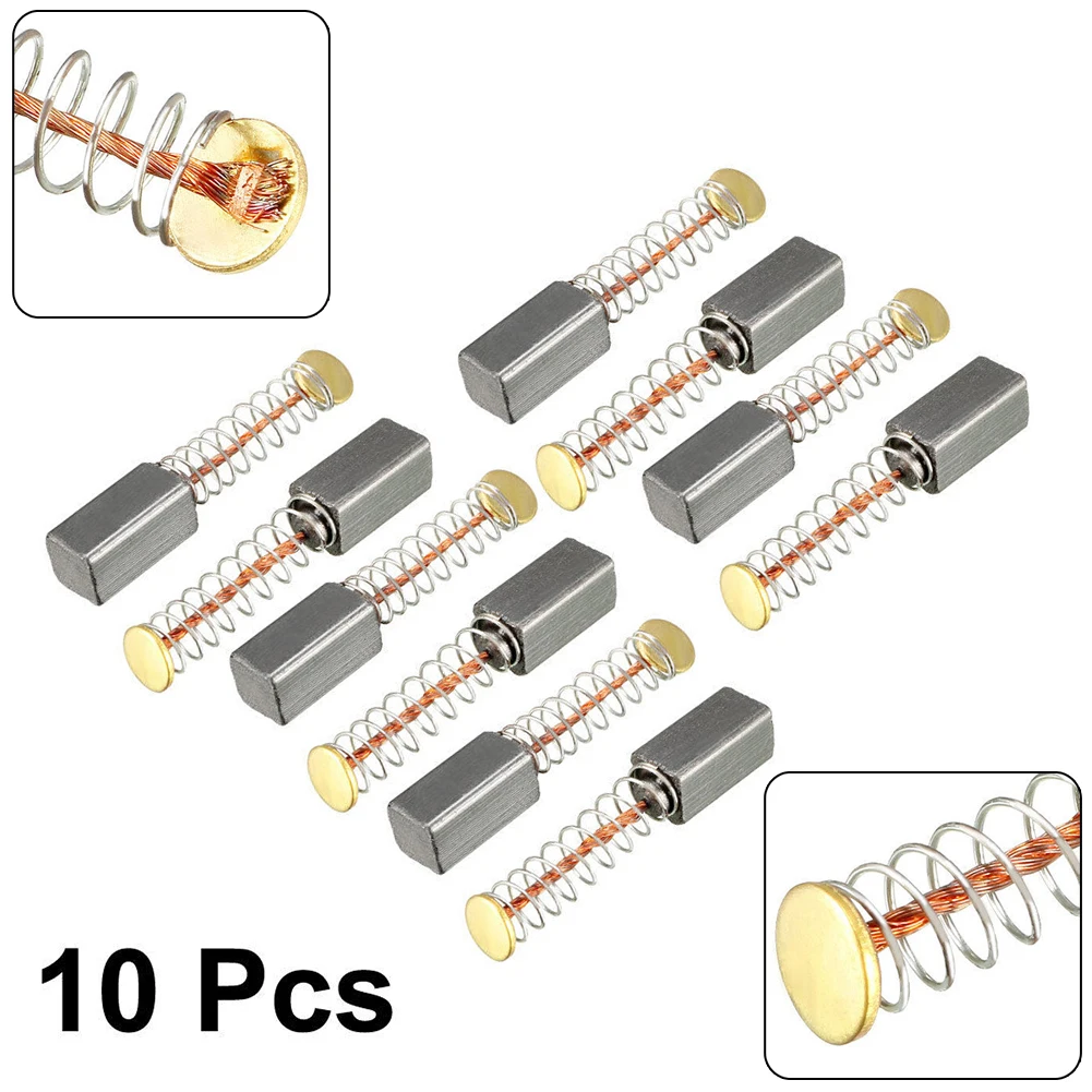 

10pcs Carbon Brushes For Electric Motors 10x5x5mm Replacement Part Drill Graphite Brush Cutting Polishing Machine Accessories