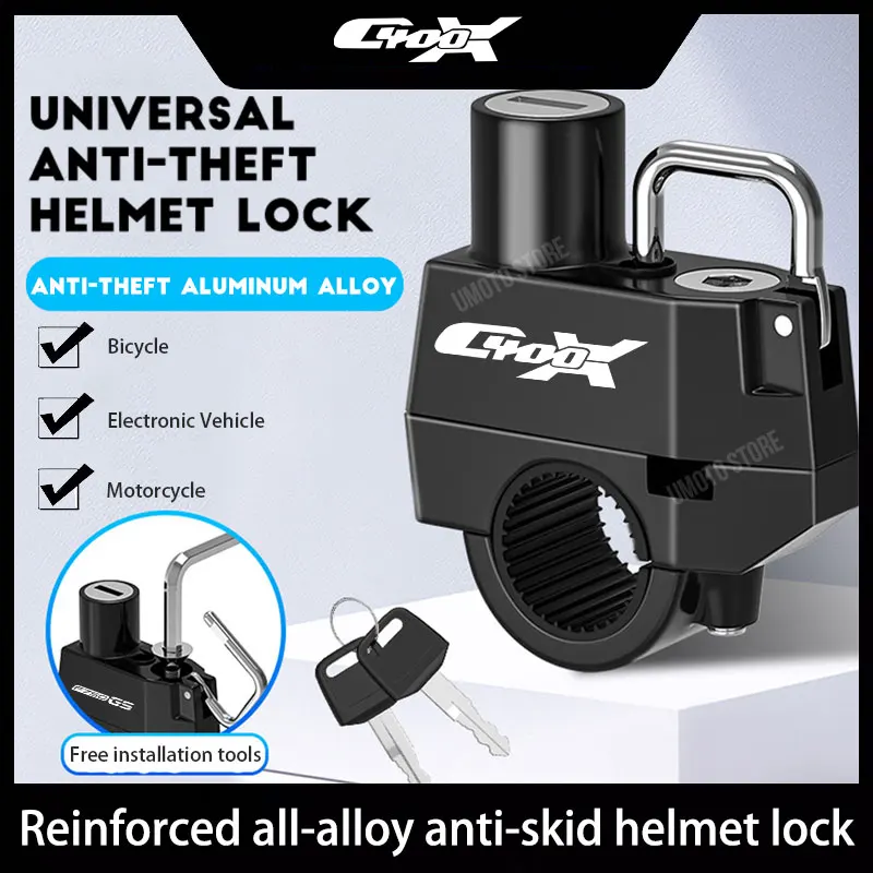 For BMW C400X Universal Motorcycle Helmet Lock Scooter Bike Handlebar Mount Portable Helmet Anti-Theft Security Metal Locks with
For BMW C400X Universal Motorcycle Helmet Lock Scooter Bike Handlebar Mount Portable Helmet Anti-Theft Security Metal Locks with