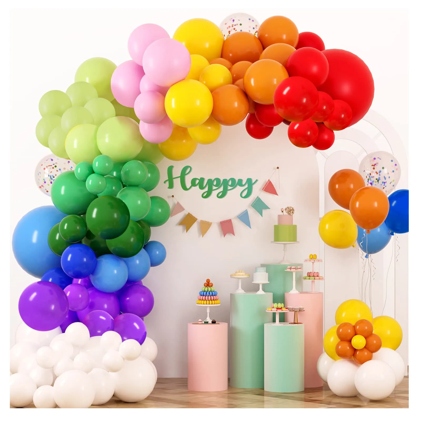 129pcs Rainbow Balloons Garland Arch Kit Assorted Color Balloons Confetti Latex Balloons for Birthday Party Decorations
129pcs Rainbow Balloons Garland Arch Kit Assorted Color Balloons Confetti Latex Balloons for Birthday Party Decorations