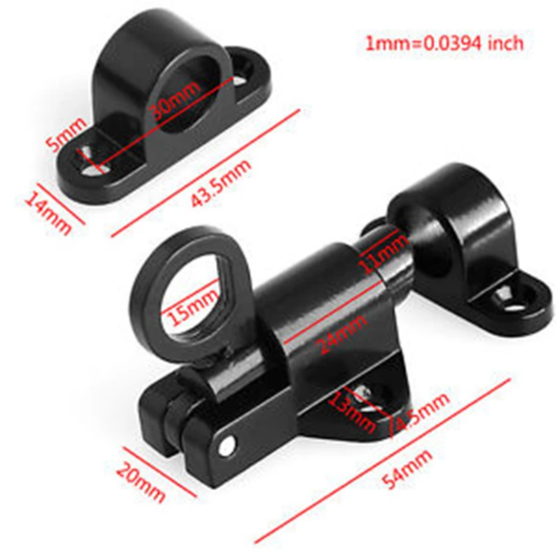 Bolt Spring Bounce Door Latch Lock 2 Color Safe Black Aluminum W/ Screws Window Gate Security Pull Ring Useful
Bolt Spring Bounce Door Latch Lock 2 Color Safe Black Aluminum W/ Screws Window Gate Security Pull Ring Useful