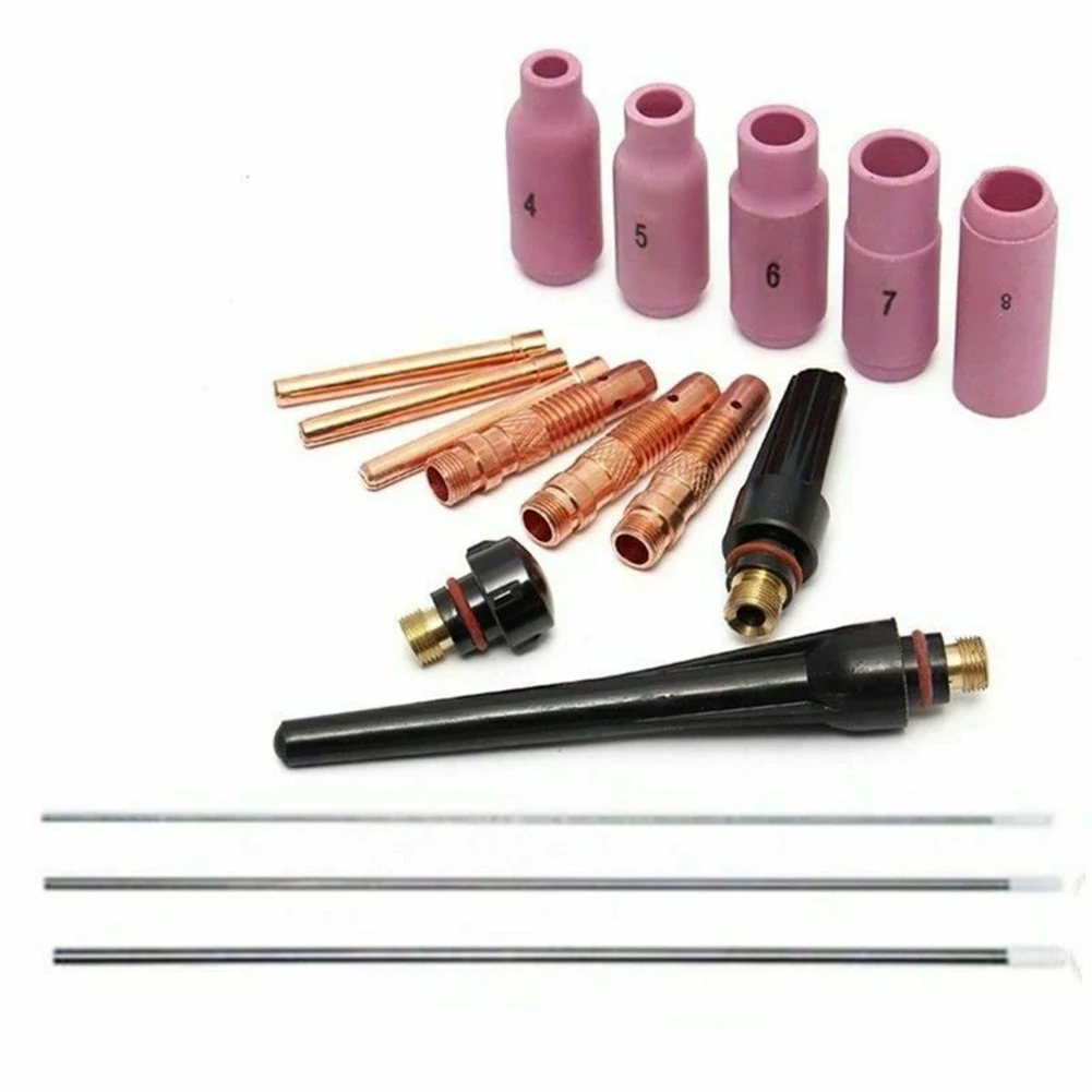 Air-cooled Torches Collet 17 Pcs/Set Accessories For Air-cooled Torches For Water-cooled Torches Lanthanide Tungsten
Air-cooled Torches Collet 17 Pcs/Set Accessories For Air-cooled Torches For Water-cooled Torches Lanthanide Tungsten