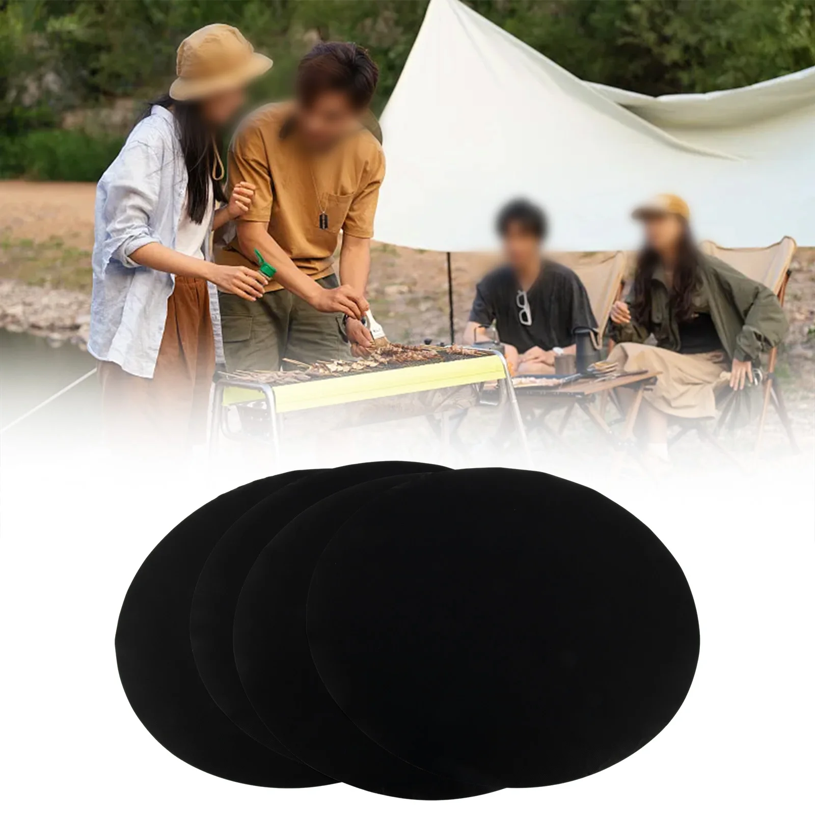 4 Piece Set Grill Mats BBQ Tools Oven Mat 40cm Grill Mat For Gas Grill Non Stick Easy To Clean Round And Square Shapes
4 Piece Set Grill Mats BBQ Tools Oven Mat 40cm Grill Mat For Gas Grill Non Stick Easy To Clean Round And Square Shapes