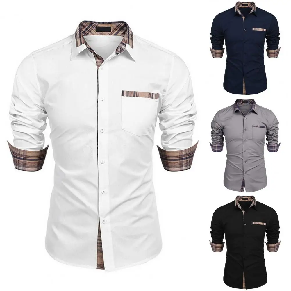2023 Spring Autumn Slim Fit Men Shirt Lapel Long Sleeve Color Blocking Splicing Casual Shirt Tops Office Workwear Men's Clothing
2023 Spring Autumn Slim Fit Men Shirt Lapel Long Sleeve Color Blocking Splicing Casual Shirt Tops Office Workwear Men's Clothing