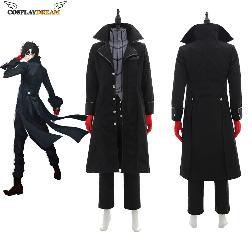 Persona 5 Joker Cosplay Costume Adult men Joker Black Jacket Top Pants Gloves Full Set Halloween Fancy Uniform Set
Persona 5 Joker Cosplay Costume Adult men Joker Black Jacket Top Pants Gloves Full Set Halloween Fancy Uniform Set