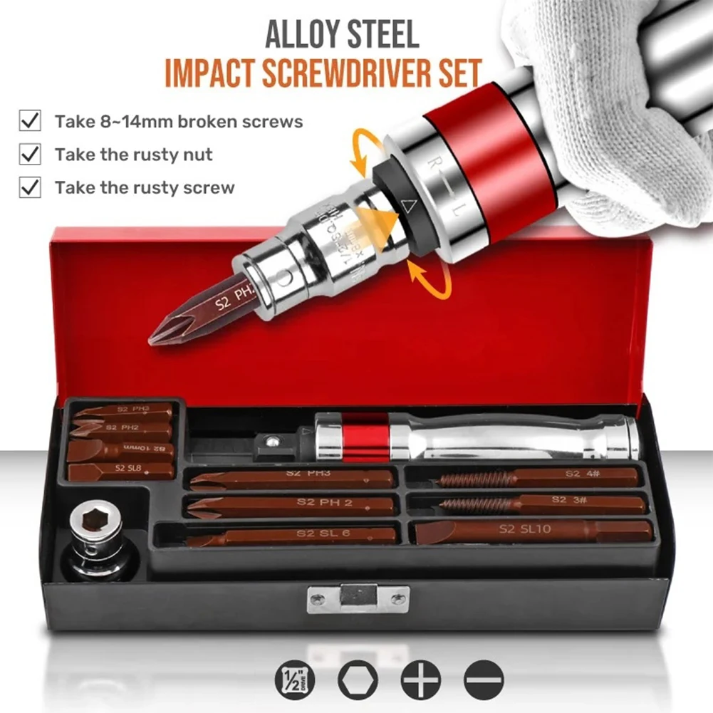 Impact Screwdriver Bits Set Multifunctional Heavy Duty Shock Non-Slip 1/2 Driver Impact Screwdriver Bits Set Multifunctional
Impact Screwdriver Bits Set Multifunctional Heavy Duty Shock Non-Slip 1/2 Driver Impact Screwdriver Bits Set Multifunctional