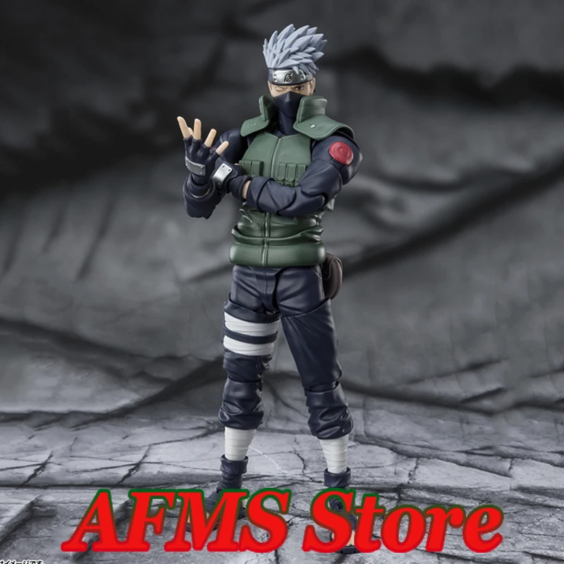 

Original Bandai Naruto Anime Dolls Hatake Kakashi Model Toys 16cm S.H.Figuarts Action Figure Soldier Body Fans Hobby Gifts