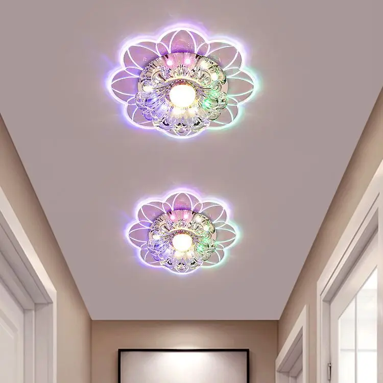 

3/5W Colorful Crystal Modern Minimalist Style Led Aisle Light Balcony Ceiling Light Living Room Bedroom Art Creative Chandelier