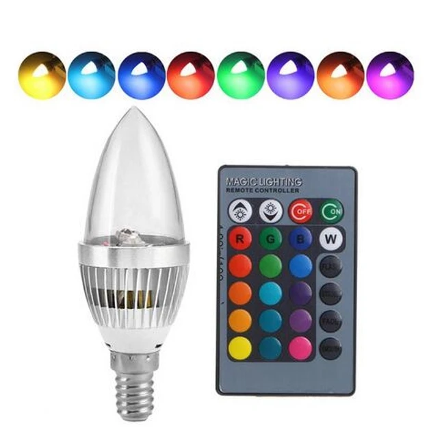 RGB светодиодные свечи E27 E12 E14 3 Вт светодиодные лампы 16 цветов меняются + 24 клавиши ИК пульт дистанционного управления
RGB светодиодные свечи E27 E12 E14 3 Вт светодиодные лампы 16 цветов меняются + 24 клавиши ИК пульт дистанционного управления
