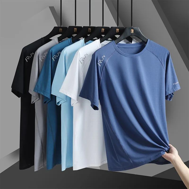 Футболка мужская быстросохнущая из вискозы, тонкая воздухопроницаемая высокоэластичная Свободная рубашка с короткими рукавами, для спорта на открытом воздухе и отдыха, большие размеры
Футболка мужская быстросохнущая из вискозы, тонкая воздухопроницаемая высокоэластичная Свободная рубашка с короткими рукавами, для спорта на открытом воздухе и отдыха, большие размеры