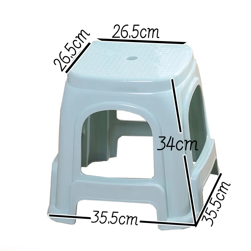 

O186Plastic stool wholesale fashion creative home square stool thickened home adult children living room high stool non-sl