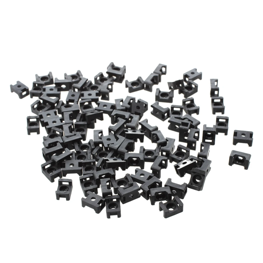 

Black 4.5mm Width Cable Tie Base Saddle Type Mount Wire Holder 100Pcs