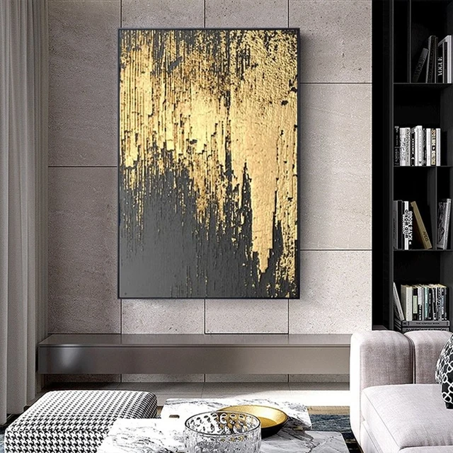 Wall Decoration Painting Grey Gold Foil Wall Art Posters Modern Abstract Canvas Print Golden Picture for Living Room Salon Decor
Wall Decoration Painting Grey Gold Foil Wall Art Posters Modern Abstract Canvas Print Golden Picture for Living Room Salon Decor