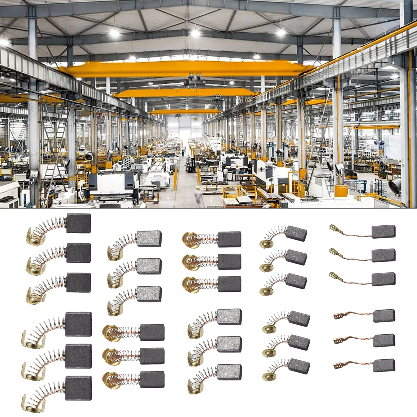 30Pcs 10 Sizes Motor Carbon Brushes Replacement For Power Tools/Motors/Hammer Drills/Cut-Off Saws/Angle Grinders Accessories
30Pcs 10 Sizes Motor Carbon Brushes Replacement For Power Tools/Motors/Hammer Drills/Cut-Off Saws/Angle Grinders Accessories