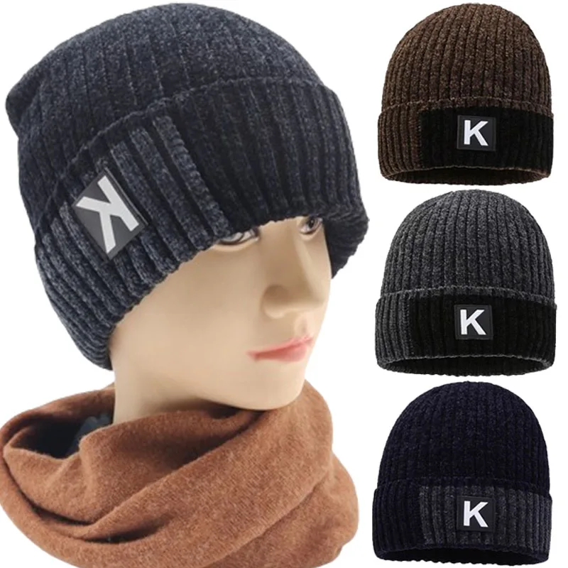 

Winter Wool Caps for Men Blended Knitting Smiling Face Warm Hats Couple Models Lady Thread Knitted Beanie Hat Fashion Chapeau