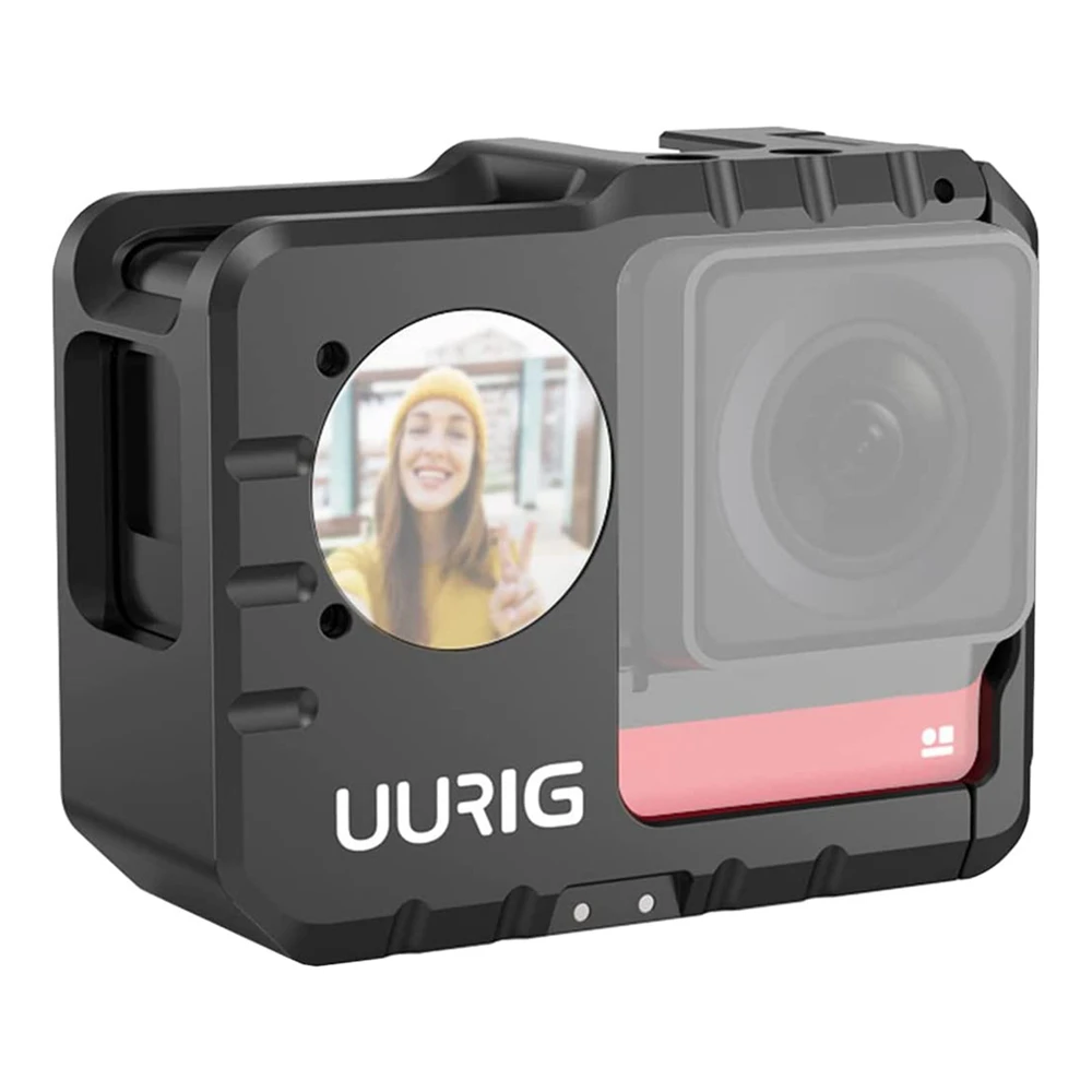 UURIG Aluminum Alloy Camera Cage for Insta360 ONE RS Protective Case Frame Housing Case With Cold Shoe for Microphone Fill Light
UURIG Aluminum Alloy Camera Cage for Insta360 ONE RS Protective Case Frame Housing Case With Cold Shoe for Microphone Fill Light