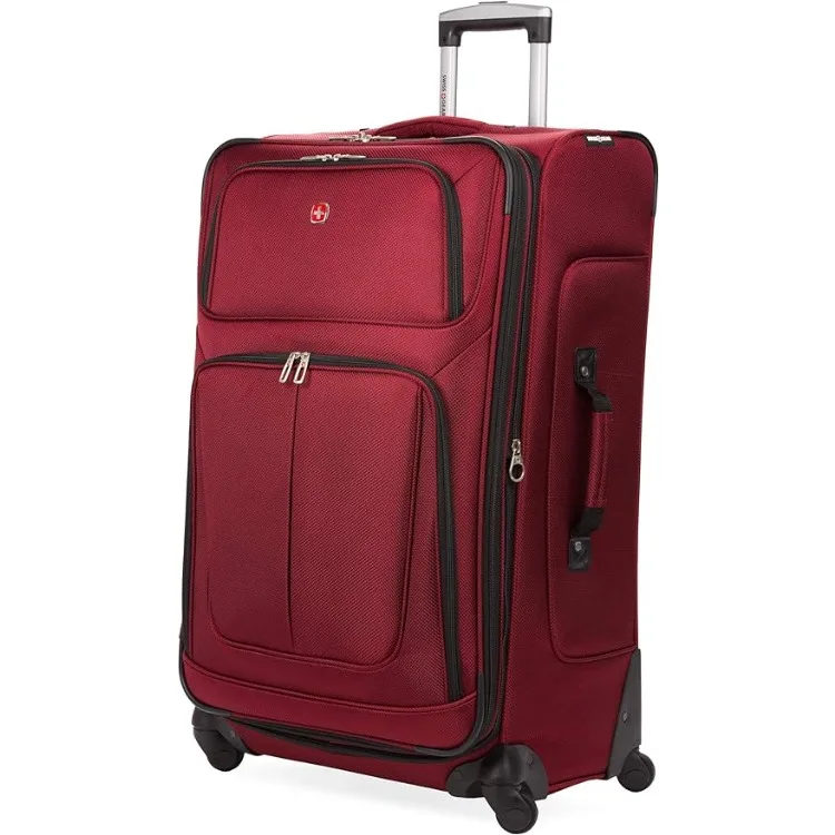 

SwissGear Sion Softside Expandable Roller Luggage, Burgundy, Checked-Large 29-Inch