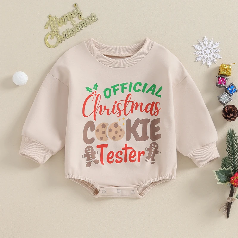 Baby Girls Boys Sweatshirts Rompers Christmas Clothes Letter Gingerbread Man Print Long Sleeve Toddler Fall Bodysuits
Baby Girls Boys Sweatshirts Rompers Christmas Clothes Letter Gingerbread Man Print Long Sleeve Toddler Fall Bodysuits
