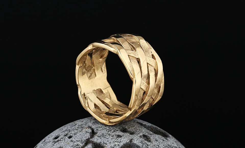 Trendy 316L Stainless Steel Wholesale Price Viking Weave Ring For Man Women Vintage Charm Polished jewelry For Teens Gift Trendy 316L Stainless Steel Wholesale Price Viking Weave Ring For Man Women Vintage Charm Polished jewelry For Teens Gift