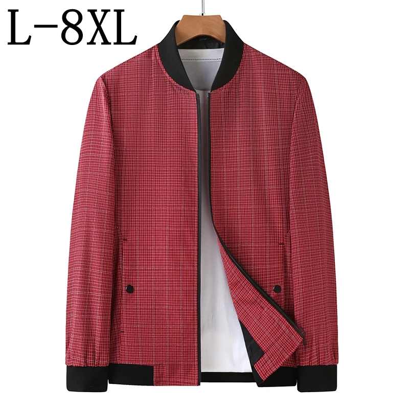 8XL 7XL 6XL New Autumn Casual Plaid Jackets For Men Clothing Fashion Male Bomber Jacket Classic Loose Mens Jackets And Coats
8XL 7XL 6XL New Autumn Casual Plaid Jackets For Men Clothing Fashion Male Bomber Jacket Classic Loose Mens Jackets And Coats
