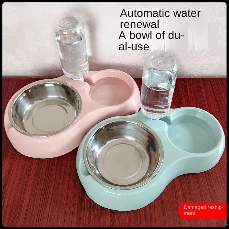 

Раковина для собак/кошек, двойная чаша, автоматическая раковина для питьевой воды, раковина для еды, раковина для риса с защитой от падения