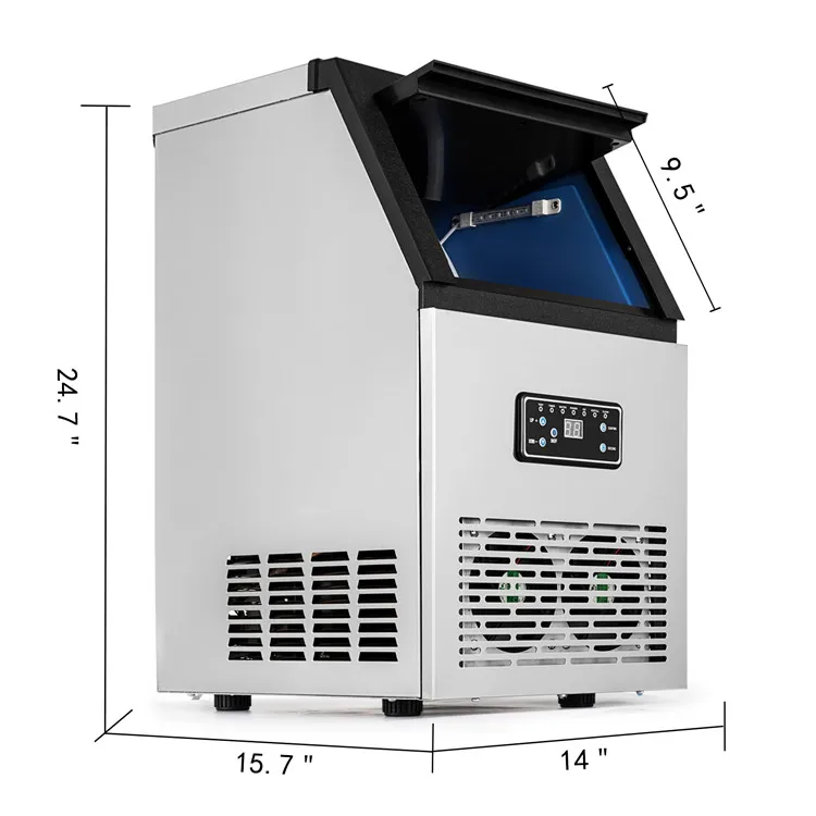 Commercial Ice Maker 160W Stainless Steel Ice Cube Maker Machine 88LBs Ice Making Machine for Home Supermarkets Cafes Bars
Commercial Ice Maker 160W Stainless Steel Ice Cube Maker Machine 88LBs Ice Making Machine for Home Supermarkets Cafes Bars