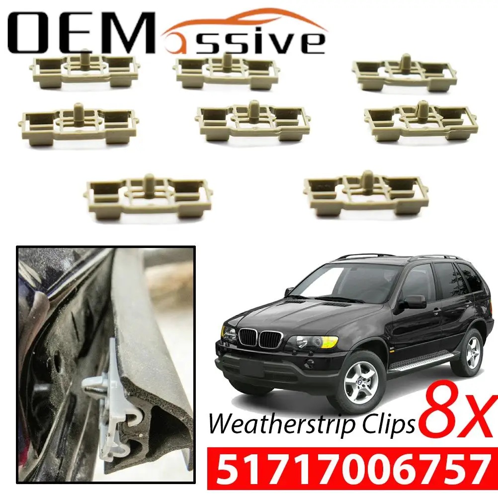 8x Trim Fixture Clips For BMW X5 E53 51717006757 7 Series E65 E66 E67 E68 E70 Front Bonnet Weatherstrips Seal Sealing Clips Rear
8x Trim Fixture Clips For BMW X5 E53 51717006757 7 Series E65 E66 E67 E68 E70 Front Bonnet Weatherstrips Seal Sealing Clips Rear